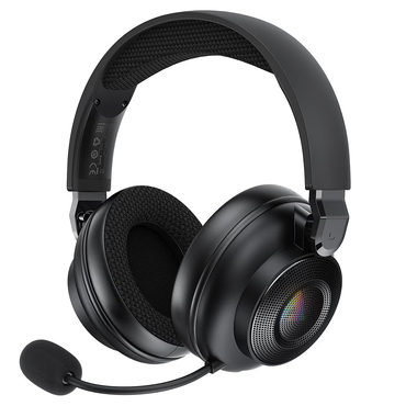 Bluetooth naglavne slušalice Acefast "H15" BT 6.0 s RGB osvjetljenjem, ENC tehnologijom i 1000mAh baterijom - black