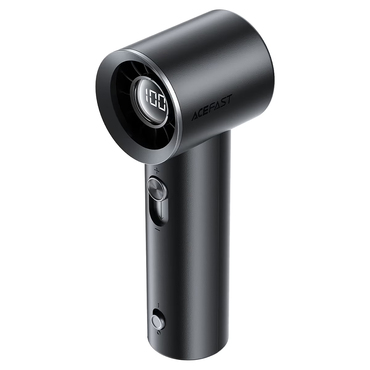 Prenosni ventilator Acefast "YF1" 100-stupanjska brzina, 19500rpm, 1800mAh, LED zaslon, USB-C - black