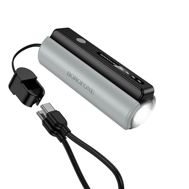 Power bank Borofone "Star BJ87" 5000mAh s ugrađenom svjetiljkom i LED indikatorom - siv