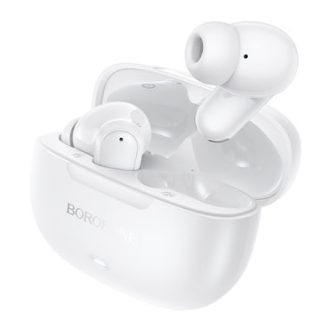 Bluetooth slušalice Borofone "Mellow BW96" BT 6.0 s ANC i ENC tehnologijom, 4h autonomijom - bijele