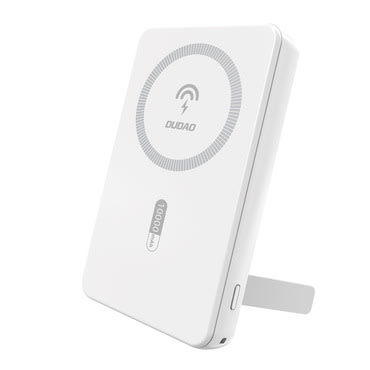 Power bank Dudao "K14S Plus" 20W 10000mAh MagSafe za bežično punjenje 15W + USB-C / USB-A, stalak - bijeli