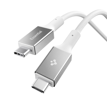 Punjač i podatkovni 100W USB-C na USB-C kabel Spigen "EB10015CC" - 5Gbps - 1.5m - white