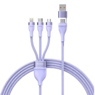 Punjač i podatkovni 100W USB na USB-C/Lightning/Micro-USB kabel Baseus "Flash Series 2" - 1.2m - purple