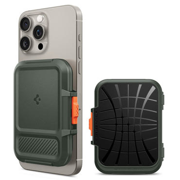 Magnetna torbica Spigen "Lock Fit MagSafe" za kartice/gotovinu - military green