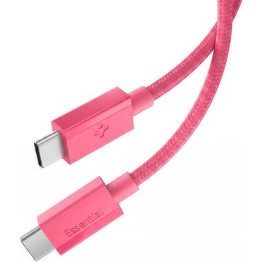 Punjač i podatkovni 60W USB-C na USB-C kabel Spigen "Essential EB6010CC" - 480Mbps - 1m - pink