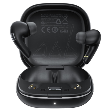 Bluetooth slušalice Acefast "W4" BT 5.4 s ENC tehnologijom, ugrađenim držačem za telefon i IPX4 - black