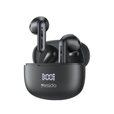 Bluetooth slušalice Yesido "TWS19" BT 5.3 s ENC, LED prikazivačem - crne