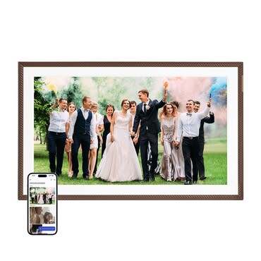 Pametni digitalni foto okvir Arzopa "D156" 15.6" Full HD zaslon, Wi-Fi, 32GB - brown