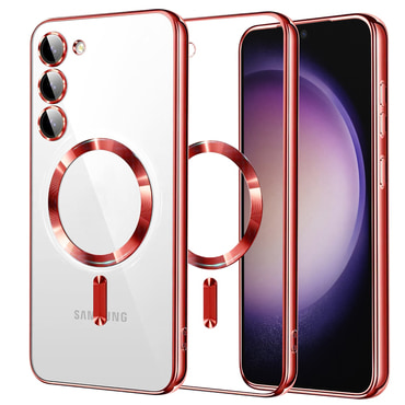 Maskica Techsuit "Luxury Crystal MagSafe" za Samsung Galaxy S23 - red