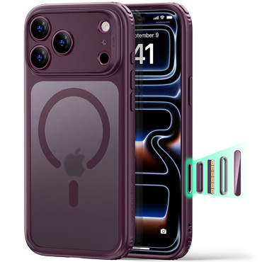 Hibridna maska ESR "Classic Hybrid HaloLock" za iPhone 17 Pro Max / 18 Pro Max - frosted deep burgundy