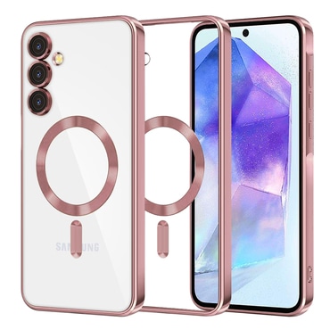 Maskica Techsuit "Luxury Crystal MagSafe" za Samsung Galaxy A55 - pink