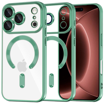 Maskica Techsuit "Luxury Crystal MagSafe" za iPhone 17 Pro Max / 18 Pro Max - light green