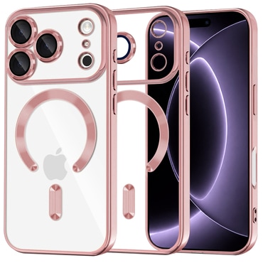 Maskica Techsuit "Luxury Crystal MagSafe" za iPhone 17 Pro / 18 Pro - pink