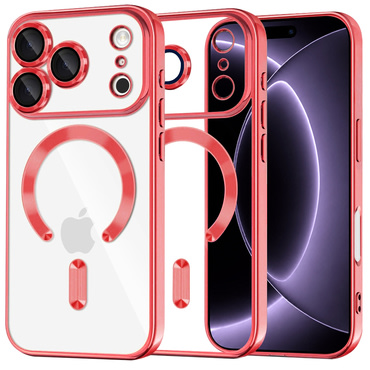 Maskica Techsuit "Luxury Crystal MagSafe" za iPhone 17 Pro / 18 Pro - red