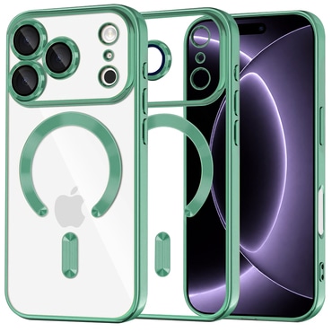 Maskica Techsuit "Luxury Crystal MagSafe" za iPhone 17 Pro / 18 Pro - light green