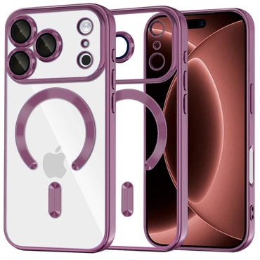 Maskica Techsuit "Luxury Crystal MagSafe" za iPhone 17 Pro Max / 18 Pro Max - dark cherry