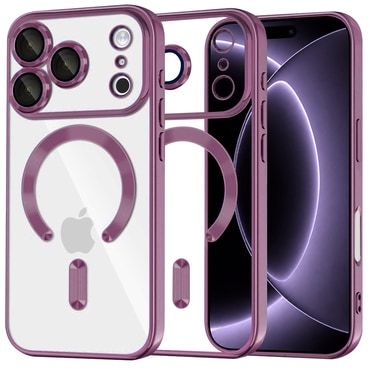 Maskica Techsuit "Luxury Crystal MagSafe" za iPhone 17 Pro / 18 Pro - dark cherry
