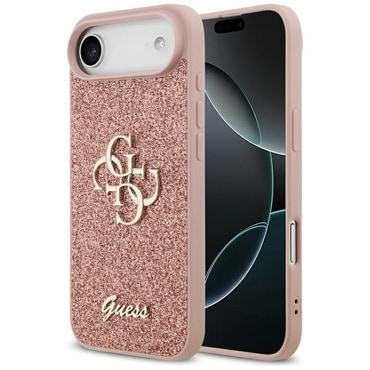Premium maskica Guess "Fixed Glitter Big 4G" za iPhone Air - pink