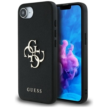 Maskica Guess "Hardcase 4G Grained Big i Classic Logo" za iPhone 16e / iPhone 17e - black