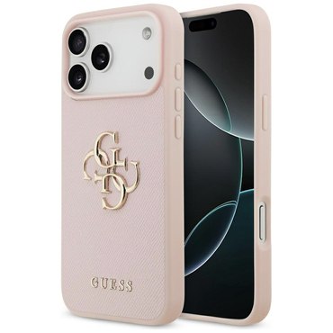 Maskica Guess "Hardcase 4G Grained Big i Classic Logo" za iPhone 17 Pro - pink