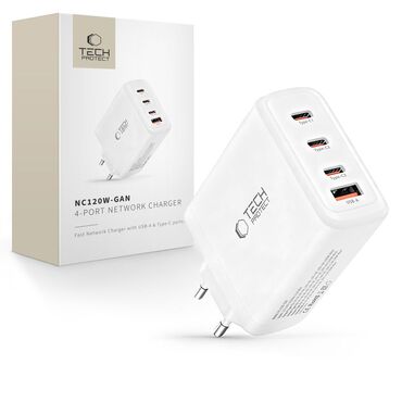 Zidni 120W punjač Tech-Protect "NC120W-GAN" - bijel