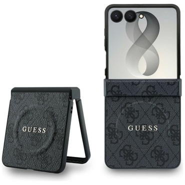 Maskica Guess "4G Leather Classic MagSafe" za Samsung Galaxy Z Flip8 - black