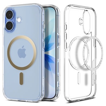 Maska Spigen "Ultra Hybrid Mag" za iPhone 17 - clear/gold