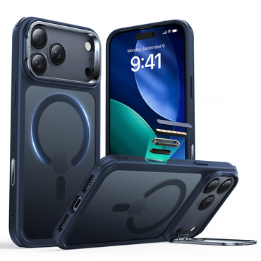 Hibridna maska ESR "Classic Hybrid HaloLock Kickstand" za iPhone 17 Pro - frosted blue