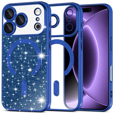TPU gel maskica Techsuit "Luxury Glitter MagSafe" za iPhone 17 Pro / 18 Pro - deep blue
