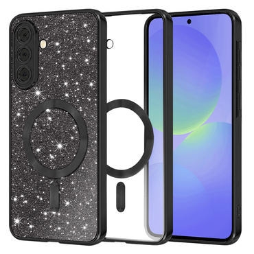 TPU gel maskica Techsuit "Luxury Glitter MagSafe" za Samsung Galaxy A36 / A56 - black