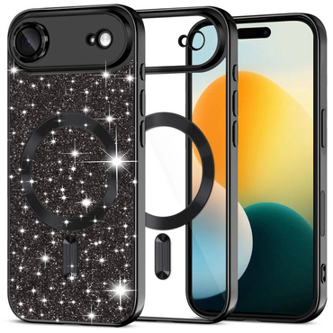 TPU gel maskica Techsuit "Luxury Glitter MagSafe" za iPhone Air - black