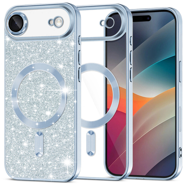 TPU gel maskica Techsuit "Luxury Glitter MagSafe" za iPhone Air - light blue
