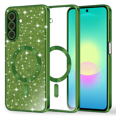 TPU gel maskica Techsuit "Luxury Glitter MagSafe" za Samsung Galaxy A27 5G - deep green