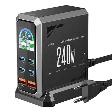 Zidni 240W punjač Blitzwolf "BW-S31" 2x USB-A, 4x USB-C, PD