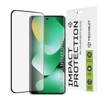 Premium 3D Full Body zaštitno staklo "Techsuit" za Xiaomi Redmi Note 15 4G - crn