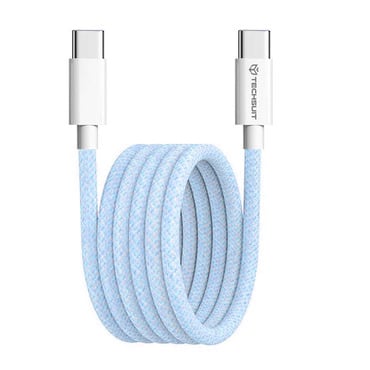 Punjač i podatkovni 60W USB-C na USB-C kabel Techsuit "PCB114D" - 1m - blue