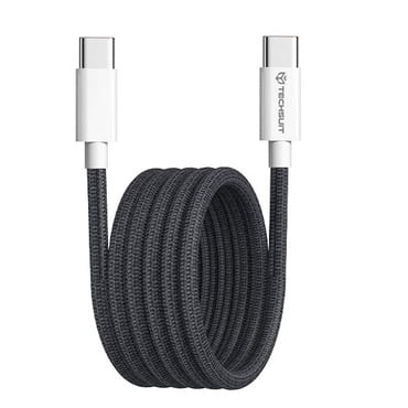 Kabel za punjenje i prijenos podataka 60W USB-C na USB-C Techsuit "PCB114D" - 1m - black