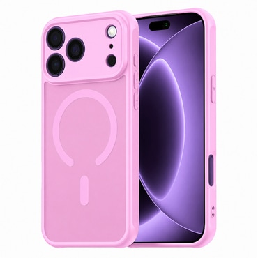 Hibridna maska "HaloFrost II MagSafe" za iPhone 17 Pro / 18 Pro - pink