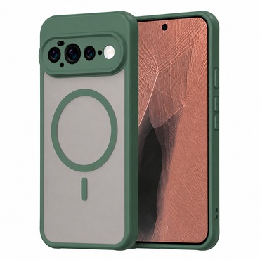 Hibridna maska "HaloFrost II MagSafe" za Google Pixel 11 Pro XL - green