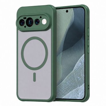 Hibridna maska "HaloFrost II MagSafe" za Google Pixel 11 Pro - green
