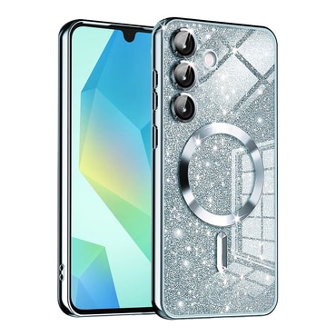 TPU gel maskica Techsuit "Luxury Glitter MagSafe" za Samsung Galaxy A16 4G / 5G - light blue
