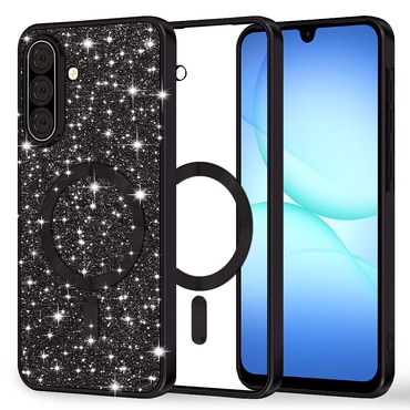 TPU gel maskica Techsuit "Luxury Glitter MagSafe" za Samsung Galaxy A17 4G / A17 5G - black