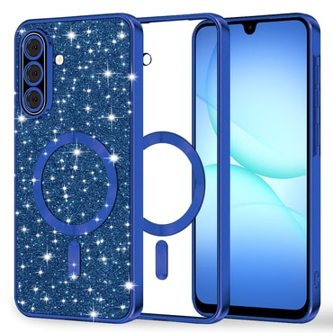 TPU gel maskica Techsuit "Luxury Glitter MagSafe" za Samsung Galaxy A17 4G / A17 5G - deep blue