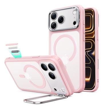 Hibridna maska ESR "Classic Hybrid HaloLock Kickstand" za iPhone 17 Pro Max / 18 Pro Max - frosted bubblegum pink
