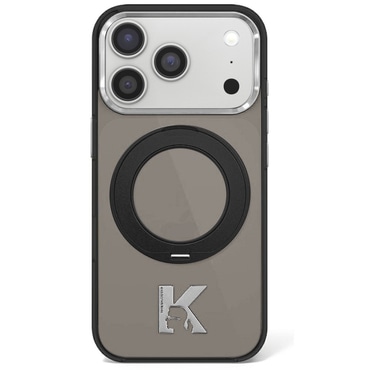 Maskica Karl Lagerfeld "HC IML Ring Stand MagSafe Kameo Metal" za iPhone 17 Pro / 18 Pro / 18 Pro Max - black