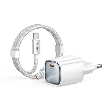 Zidni 65W punjač Mcdodo "Nano Series CH-8262" GaN, USB-C, s 1.2m kablom - white