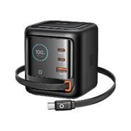 100W punjač Mcdodo "FreeGo Series CH-1391" 2x USB-C Plus 1x USB-A, s izvlačivim USB-C kabelom i digitalnim prikazom - black