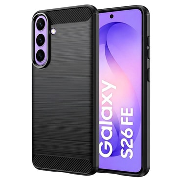 TPU gel maska "Brushed Carbon" za Samsung Galaxy S25 FE / S26 FE - crn