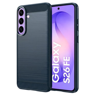 TPU gel maska "Brushed Carbon" za Samsung Galaxy S25 FE / S26 FE - plav