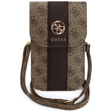 Univerzalna torbica za Guess Universal Phone Pouch 4G Classic Logo Stripe (GUWB6PG4S4RW) Universal Eco Adjustable - brown